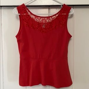 Red lace top